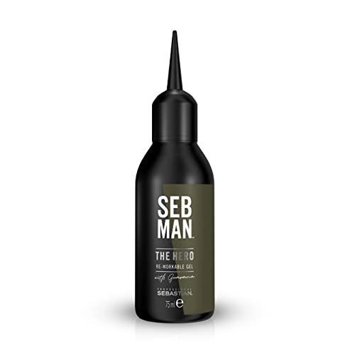 SEB MAN THE HERO – remodellierbares Haargel mit starkem Halt bis zu 24h – Styling Gel mit glänz