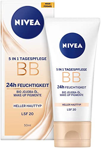 NIVEA 5in1 Tagespflege BB 24h Feuchtigkeit Heller Hauttyp LSF 20 50ml, 50 ml