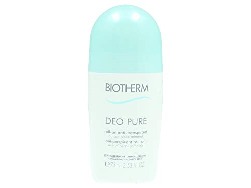 Biotherm Deo Pure Roll-On, 48 H Anti-Transpirant mit Vitamin E, wirksamer Schutz vor Schweißgeruch, für empfindliche Haut und alle Hauttypen, wirkt pflegend und beruhigend, 75 ml