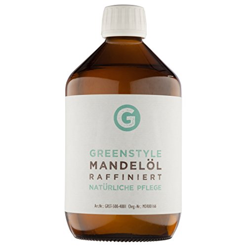 Mandelöl (500ml Glasflasche) - reines Basisöl zur Pflege von Haut und Haar