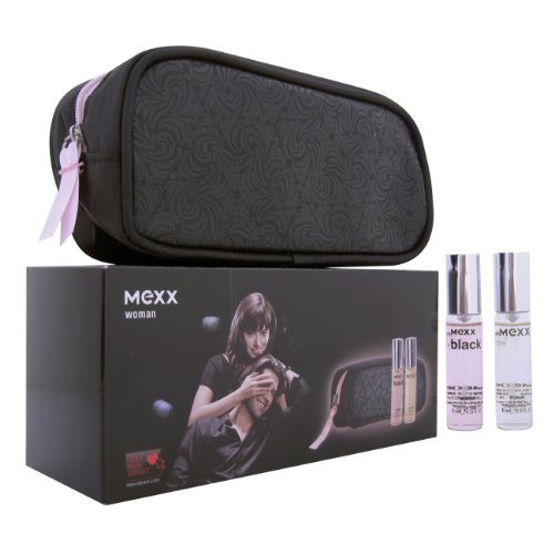 Mexx Woman Giftset EDT Spray 10ml, Black EDT Spray 10ml und Cosmetic Pouch, 1er Pack (1 x 20 ml)