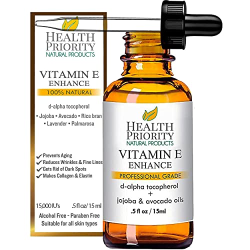 Vitamin E Bio Gesicht Öl - 100% natürliches Vitamin E Serum - reines Vitamin E hochdosiert - extra leicht auftragbar - Vitamin E Tropfen - Vitamin E Hautöl reduziert Falten - Flecken verblassen