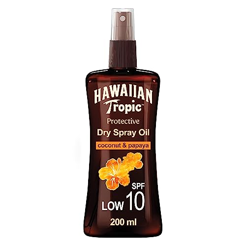Hawaiian Tropic Protective Dry Spray Oil LSF 10, 200ml, 1er Pack (1 x 200 ml)