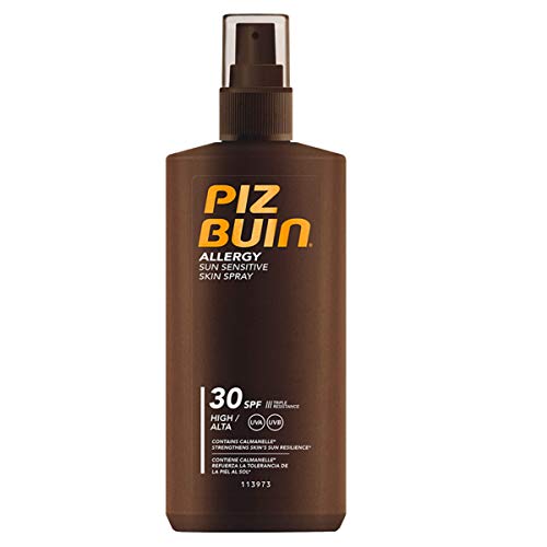 Piz Buin Allergy Sonnenspray mit LSF 30, Sonnenschutz für empfindliche Haut, schnell einziehend, 200ml
