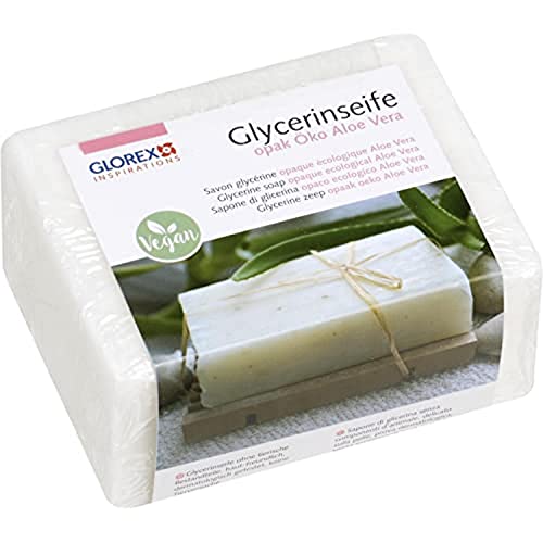 Glorex 6 1600 162 GmbH Glycerin-Seife Öko 1500g mit Aloe Vera transparent