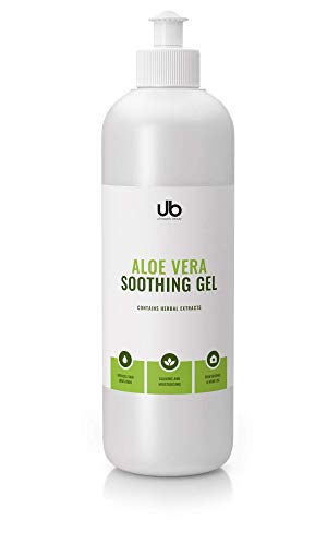 UB Aloe Vera Soothing Gel für Gesicht, Haare und Körper - speziell formuliert, um die Haut zu glätten und ihr Aussehen zu verbessern 500 ml