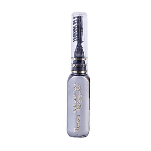 BRAVOLUNE 1pc Temporäre Haarfarbe Kreide Augenblicklich Mascara Non Toxic Waschbare Haar Perfect Hair Styling Tool (grau) Temporäre Haarfarbe Hair Mascara