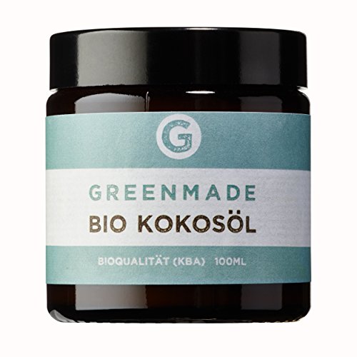 Bio Kokosöl 100ml - 100% reines, kaltgepresstes Öl von greenmade