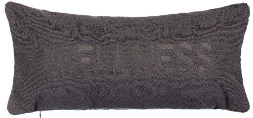 Brandsseller Wellness Badewannenkissen mit Saugnäpfen und Reißverschluss Wannenkissen aus weicher Microfaser - stützt Kopf und Nacken ca. 40x20 cm Farbe.Anthrazit