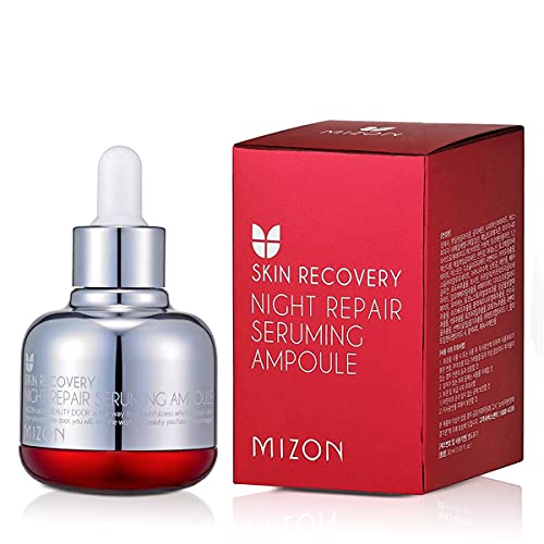 [Mizon] Nachtreparatur Serumampulle (30ml) Nachtserum zur Hautwiederherstellung; Antialterung; Faltenpflege; Feuchtigkeitsspendendes Gesichtsserum {Night Repair Seruming Ampoule}