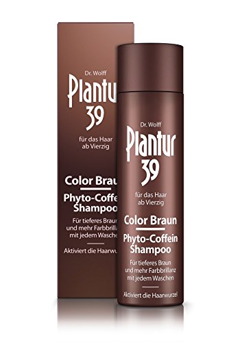 Plantur 39 Color Braun Phyto-Coffein-Shampoo – 1 x 250 ml - für braunes Haar – kaschiert graue Haare – Pflegeshampoo zur Vorbeugung vor menopausalem Haarausfall