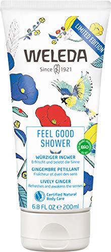 WELEDA Feel Good Shower, pflegende Naturkosmetik Dusche für den Sommer, Limited Edition Duschgel auf pflanzlicher Basis mit frischem Sommerduft (1 x 200ml)