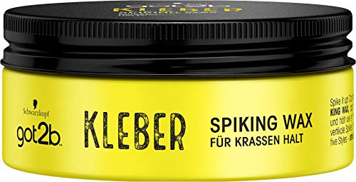 got2b Kleber Spiking Wax Halt 6 (75 ml), Haarwax mit krassem Halt für vertikale Styles, Haargel für Männer modelliert wie ein Wax und hält wie ein Kleber