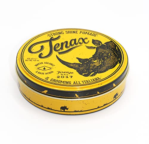 Tenax Strong Shine Pomade, 125 ml, wasserbasierte Pomade für Männer verleiht sehr guten Halt & schönen Glanz, leicht auszuwaschendes Haarwachs mit erfrischendem Duft 1 Tenax Strong Shine Pomade, 125 ml, wasserbasierte Pomade für Männer verleiht sehr guten Halt & schönen Glanz, leicht auszuwaschendes Haarwachs mit erfrischendem Duft