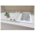 Badewannenabdeckung Staubdichtes Brett Faltbare Badewanne Isolierabdeckung PVC-Halterung Badewanne Badewannenabdeckung Badewannenablage Badablage (Size : 170 * 75 * 0.6cm)